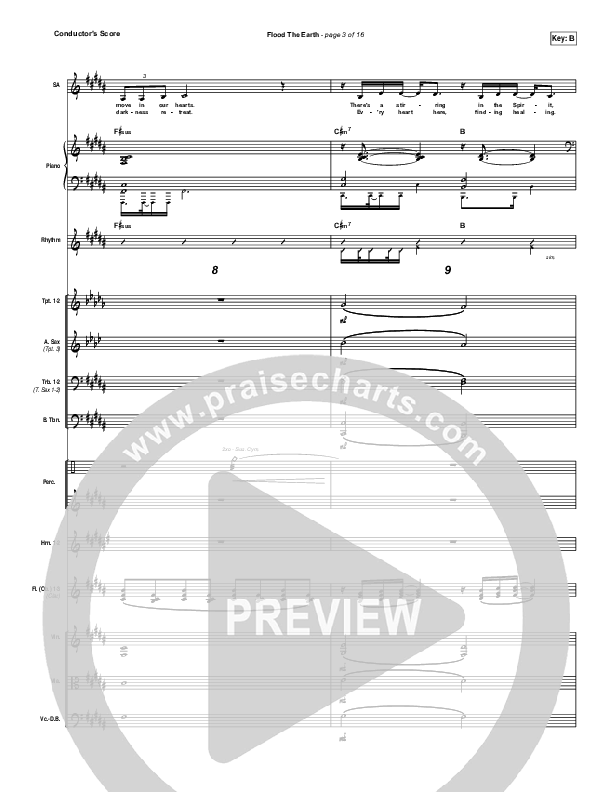 Flood The Earth Conductor's Score (Jesus Culture /  Katie Torwalt)