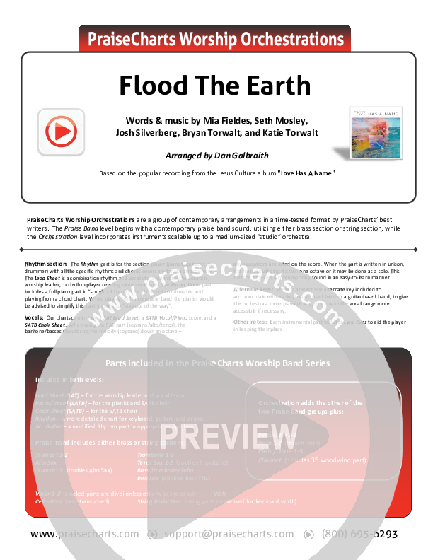 Flood The Earth Orchestration (Jesus Culture /  Katie Torwalt)