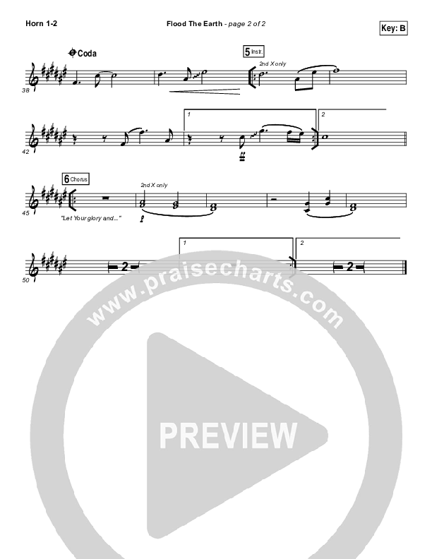 Flood The Earth Brass Pack (Jesus Culture /  Katie Torwalt)