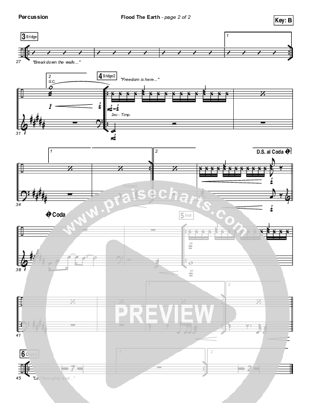 Flood The Earth Percussion (Jesus Culture /  Katie Torwalt)