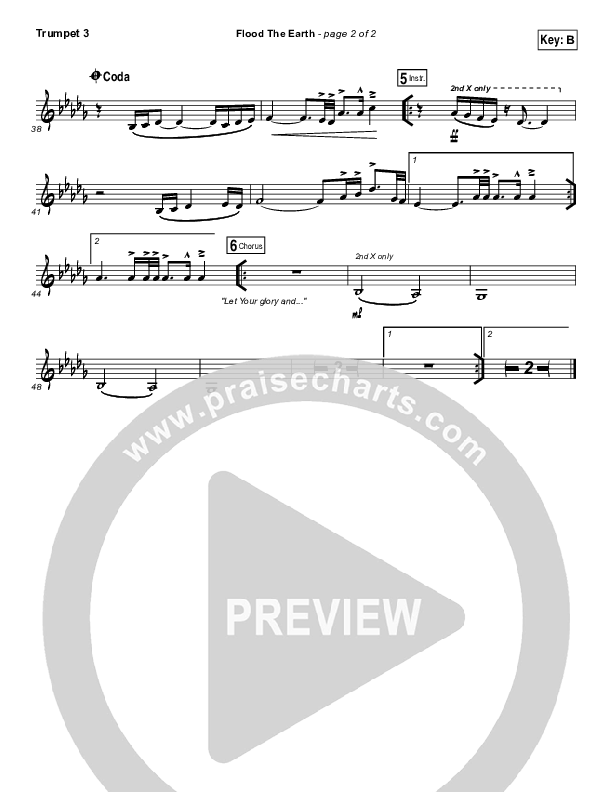 Flood The Earth Trumpet 3 (Jesus Culture /  Katie Torwalt)