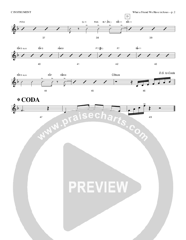 What A Friend We Have In Jesus C Instruments (Causeway)