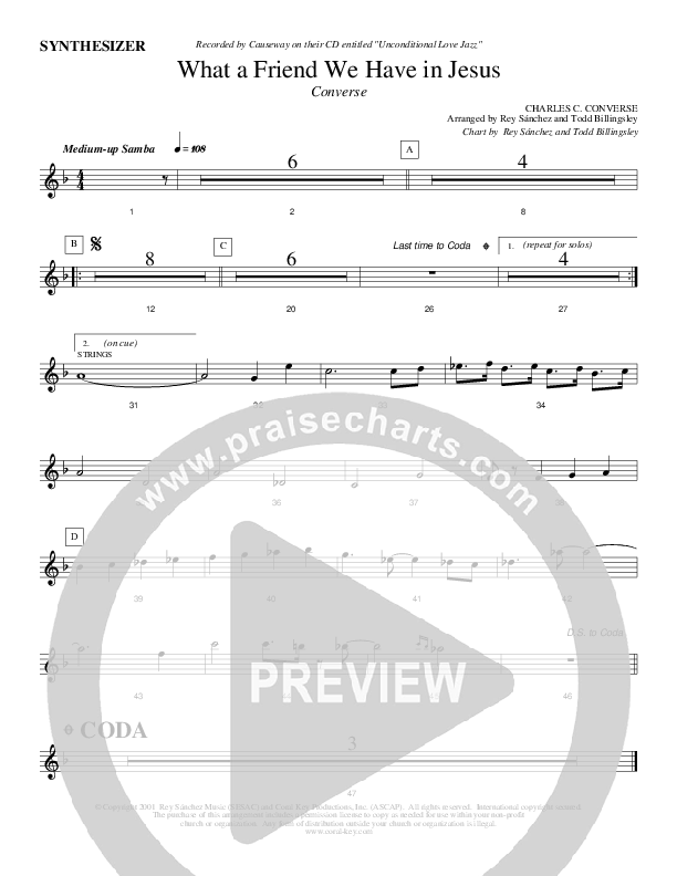 What A Friend We Have In Jesus Synth (Causeway)