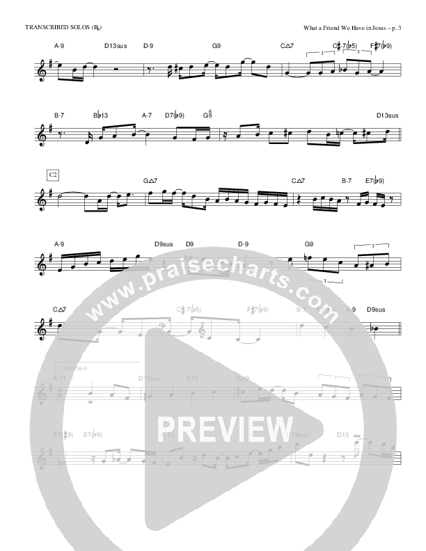 What A Friend We Have In Jesus Transcribed Solos (Bb) (Causeway)