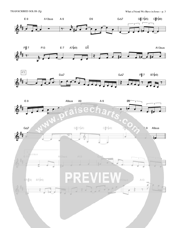 What A Friend We Have In Jesus Transcribed Solos (Eb) (Causeway)