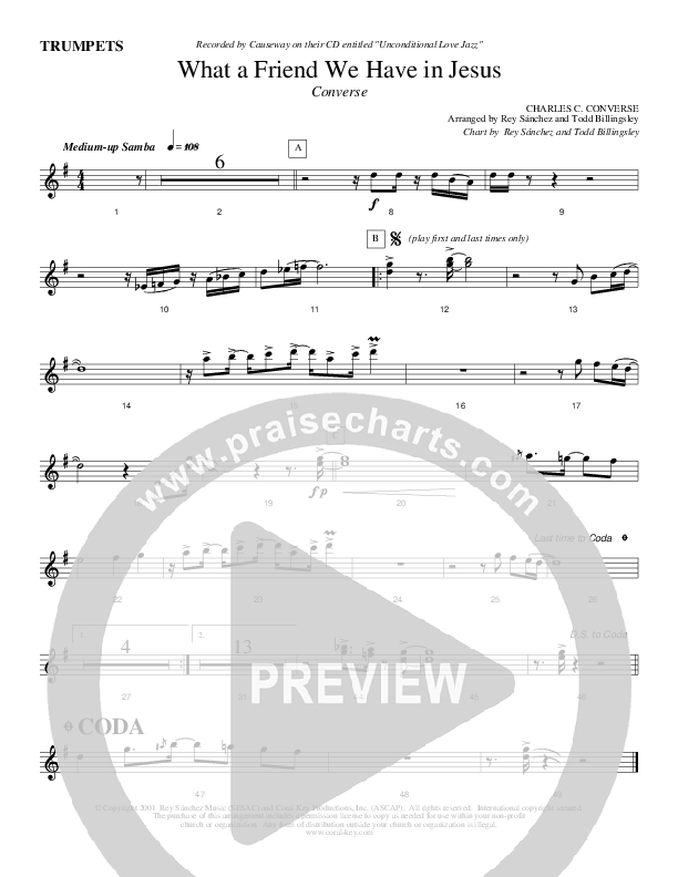 What A Friend We Have In Jesus Trumpet (Causeway)