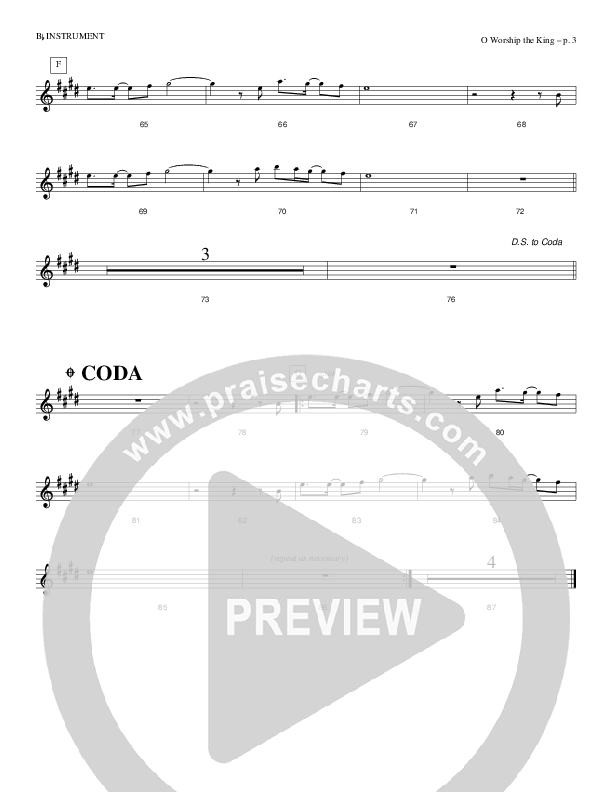 Oh Worship The King Bb Instruments (Causeway)