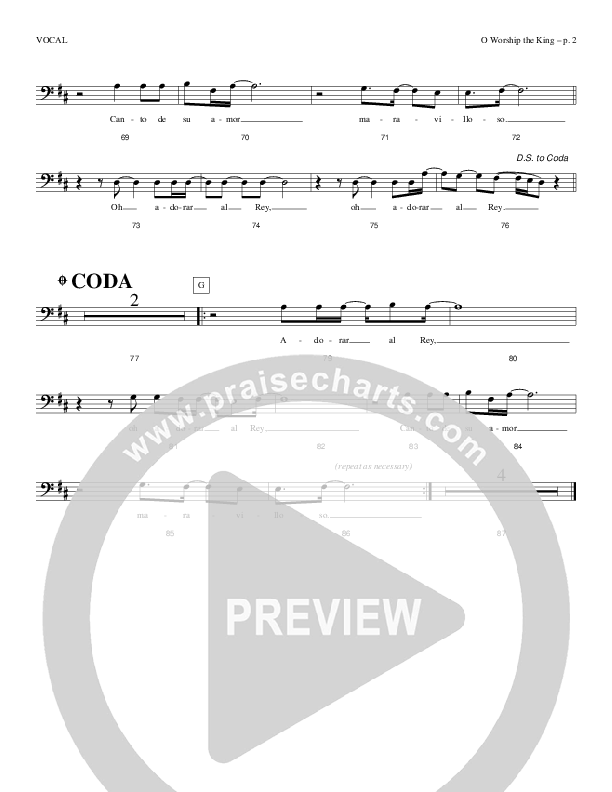 Oh Worship The King Choir Sheet (Causeway)