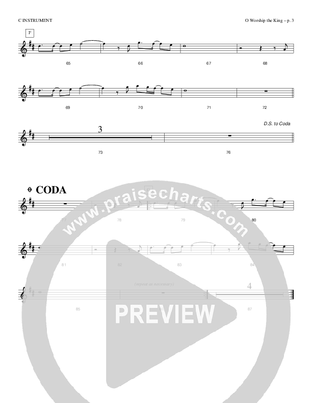 Oh Worship The King C Instruments (Causeway)