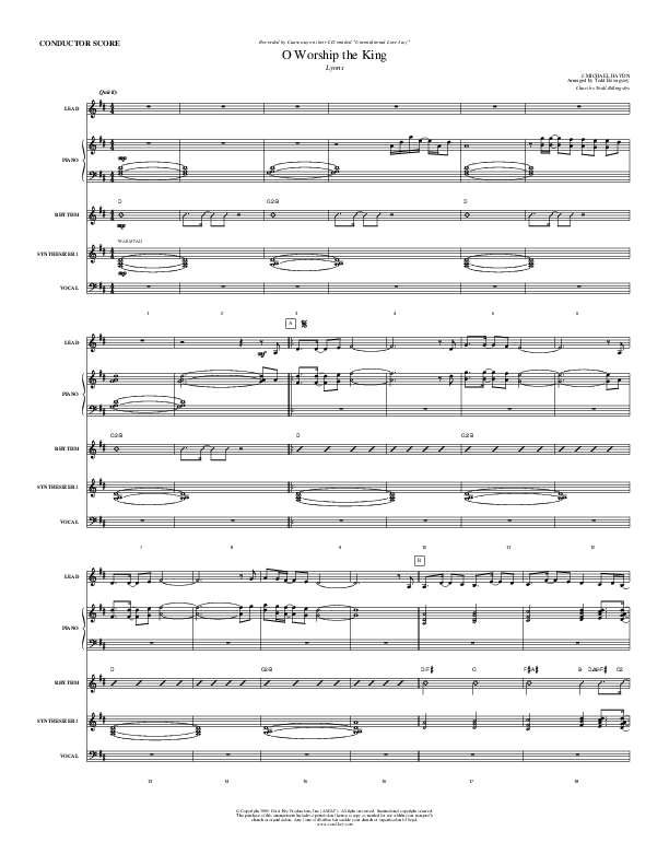 Oh Worship The King Inst. Ensemble (Causeway)