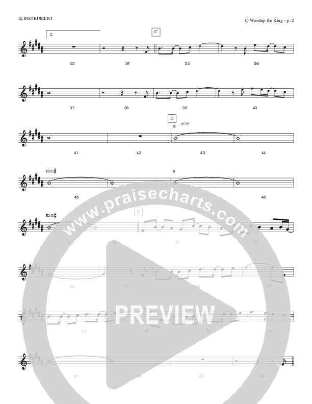 Oh Worship The King Eb Instruments (Causeway)