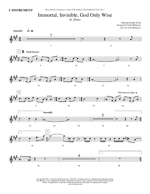 Immortal Invisible God Only Wise C Instruments (Causeway)