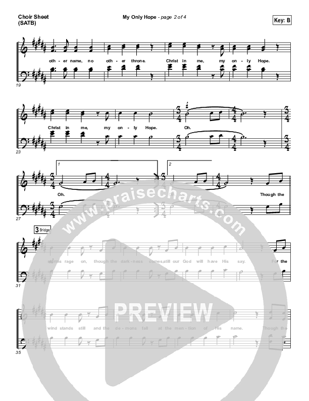My Only Hope Choir Vocals (SATB) (GATEWAY)
