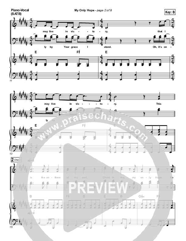 My Only Hope Piano/Vocal (SATB) (GATEWAY)