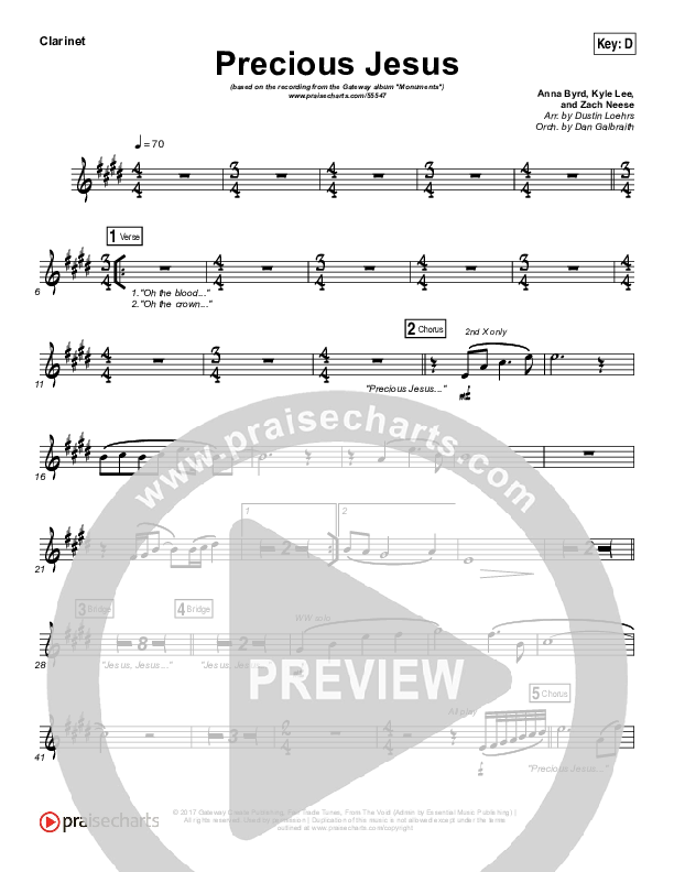 Precious Jesus Clarinet (GATEWAY)