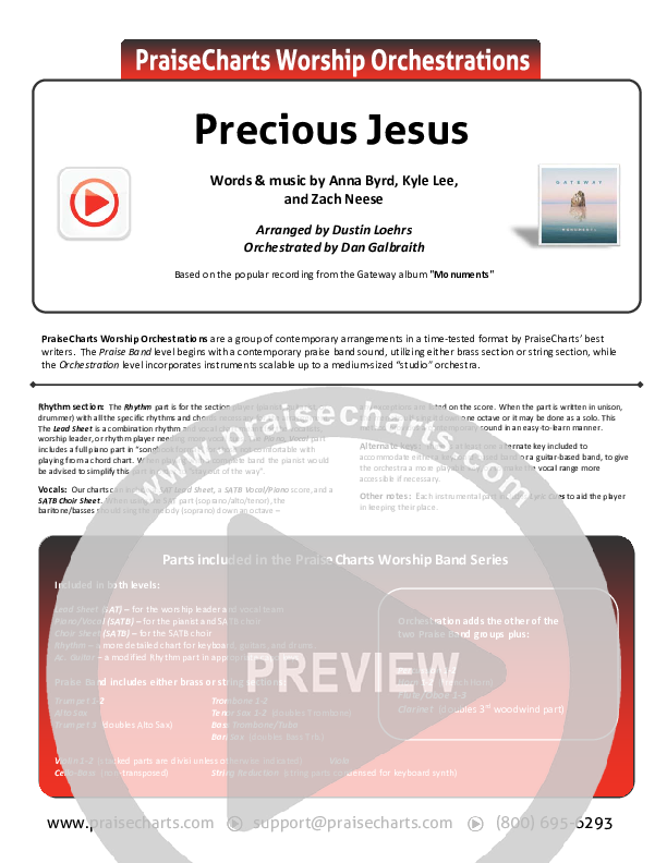 Precious Jesus Cover Sheet (GATEWAY)