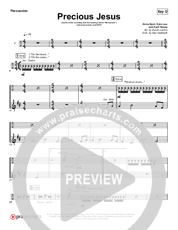 Precious Jesus Percussion (GATEWAY)