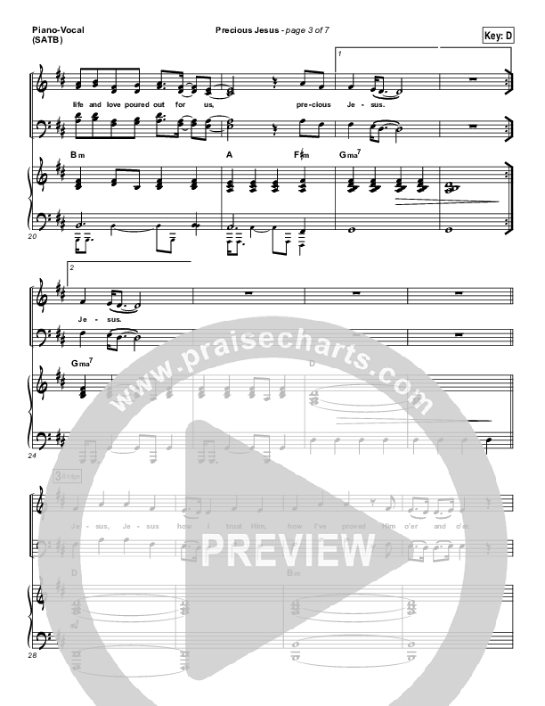 Precious Jesus Piano/Vocal (SATB) (GATEWAY)