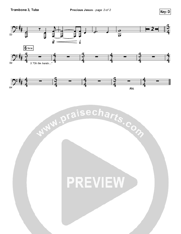 Precious Jesus Trombone 3/Tuba (GATEWAY)