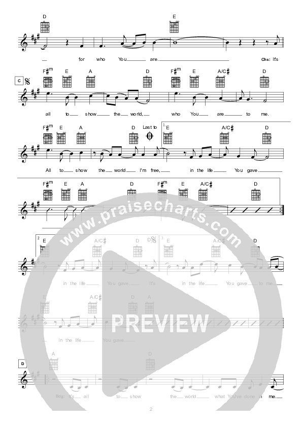 All To Show Lead Sheet (Hillsong London / Hillsong Worship)