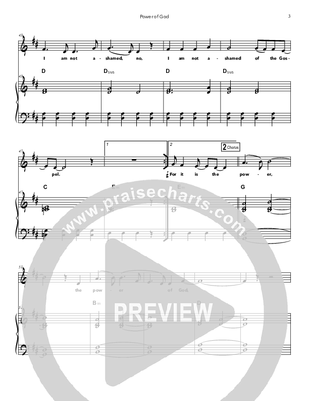 Power Of God Piano/Vocal & Lead (Doorpost Songs / Dave and Jess Ray)