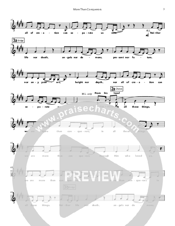 More Than Conquerors Lead Sheet (Doorpost Songs / Dave and Jess Ray)