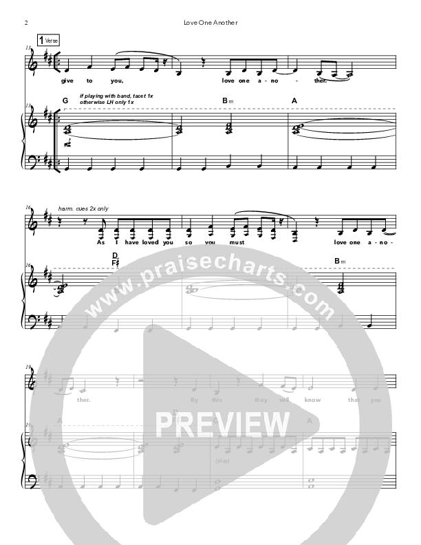 Love One Another Piano/Vocal & Lead (Doorpost Songs / Dave and Jess Ray)