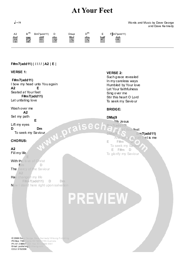 At Your Feet Chords & Lyrics (Hillsong London / Hillsong Worship)