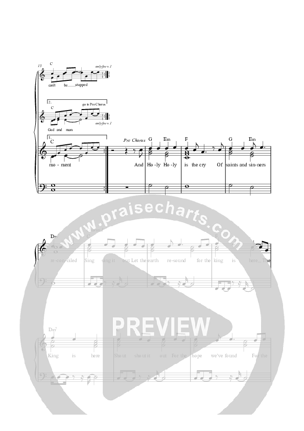 The King Is Here Piano/Vocal (Corey Voss)