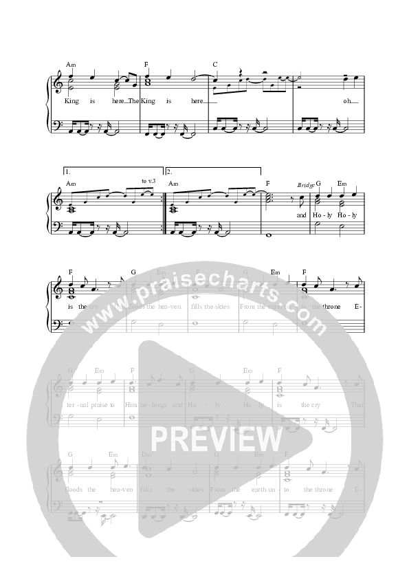 The King Is Here Piano/Vocal (Corey Voss)