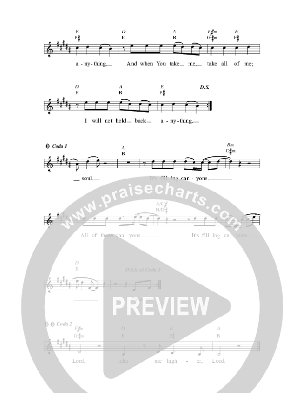 Canyons Lead Sheet (Corey Voss)