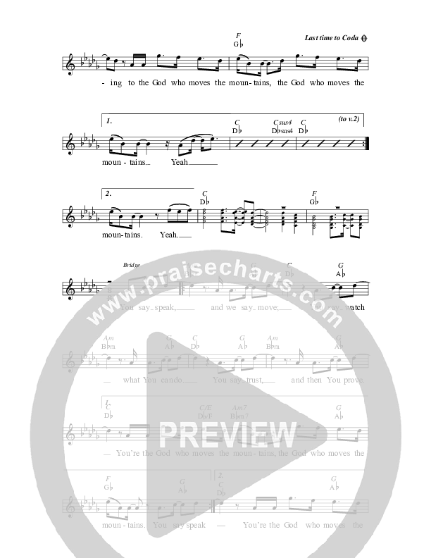 God Who Moves The Mountains Lead Sheet (Corey Voss)
