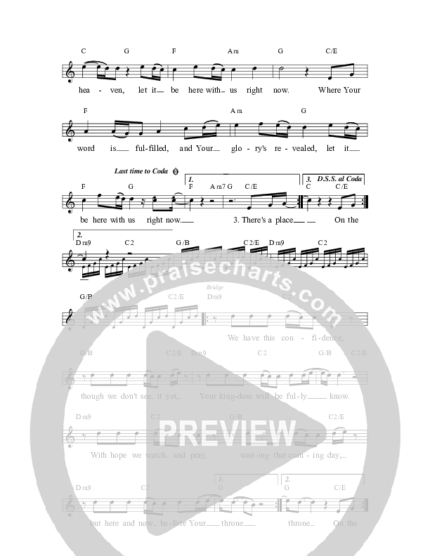 As It Is In Heaven Lead Sheet (Corey Voss / Alisa Turner / Michael Farren)