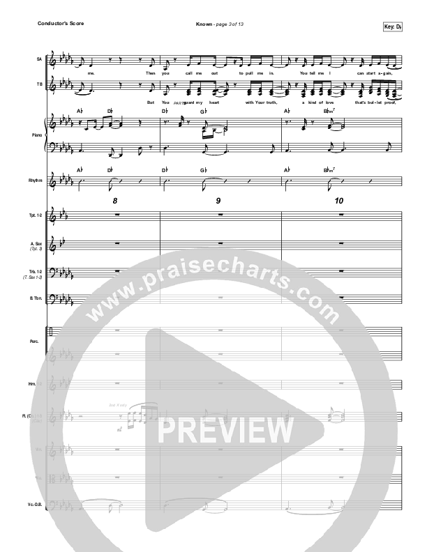 Known Conductor's Score (Tauren Wells)