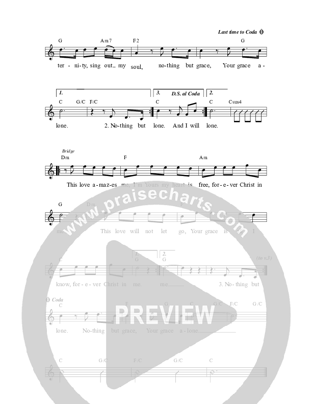 Nothing But Grace Lead Sheet (Chris Sayburn)