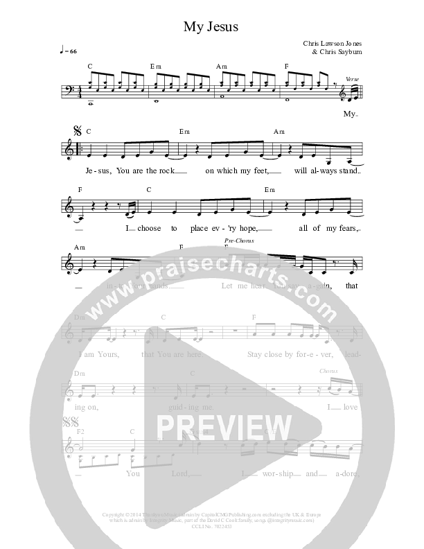 My Jesus Lead Sheet (Chris Sayburn)