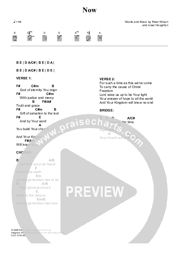 Now Chords & Lyrics (Hillsong London / Hillsong Worship)