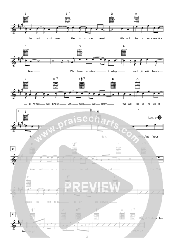 Rise Lead Sheet (Hillsong London / Hillsong Worship)