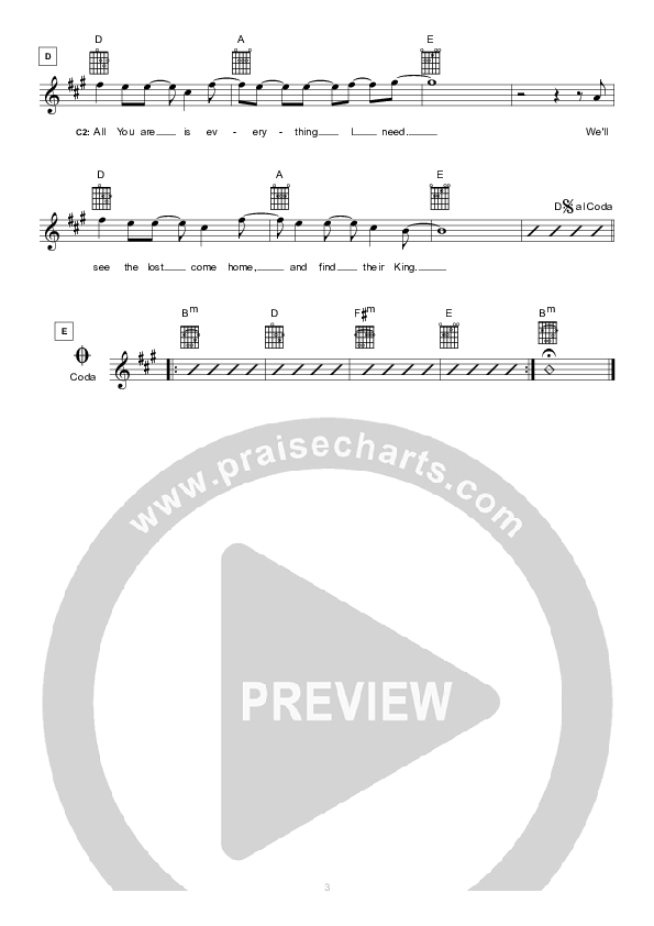 The Call Lead Sheet (Hillsong London / Hillsong Worship)