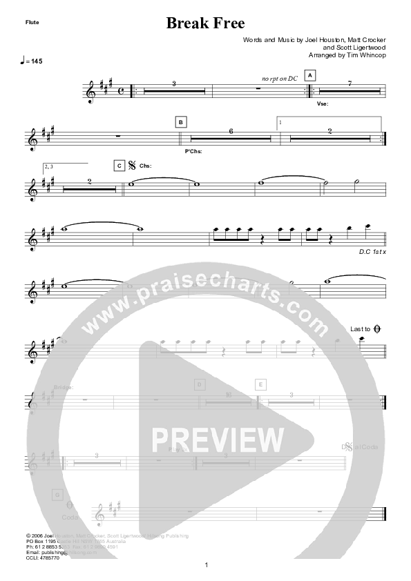 Break Free (Instrumental) Flute (Hillsong Worship)