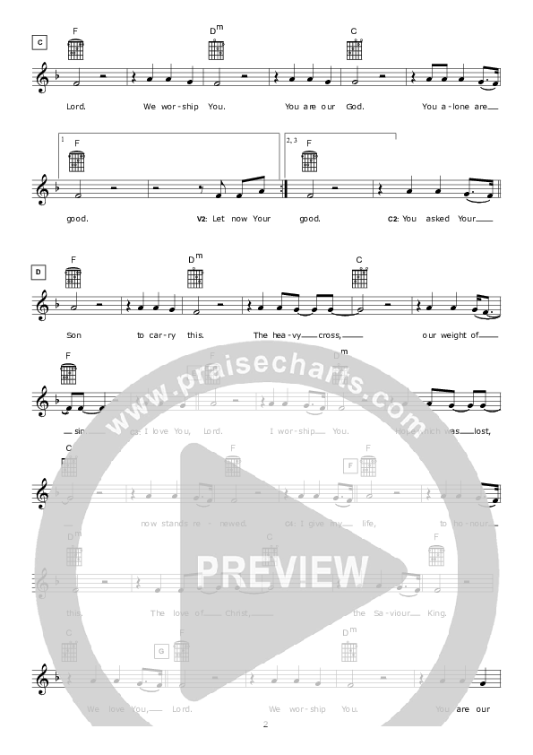 Saviour King Lead Sheet (Hillsong Worship)