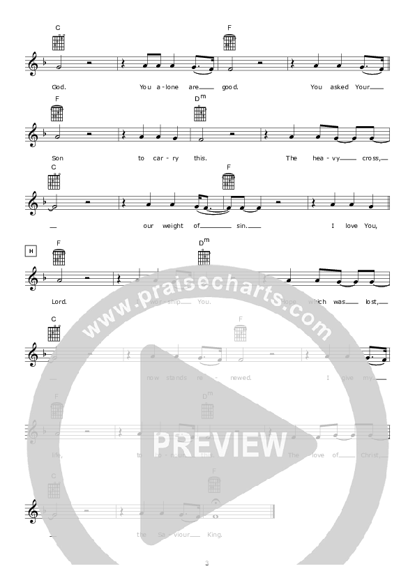 Saviour King Lead Sheet (Hillsong Worship)