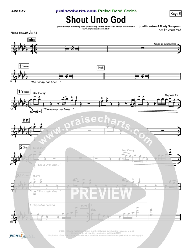 Shout Unto God Wind Pack (Hillsong Worship)