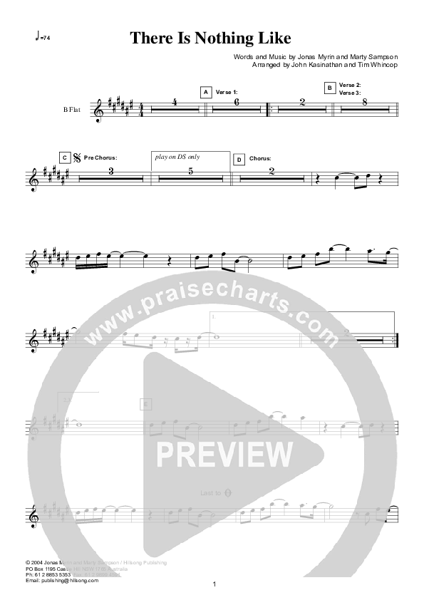 There Is Nothing Like (Instrumental) Bb Instruments (Hillsong Worship)