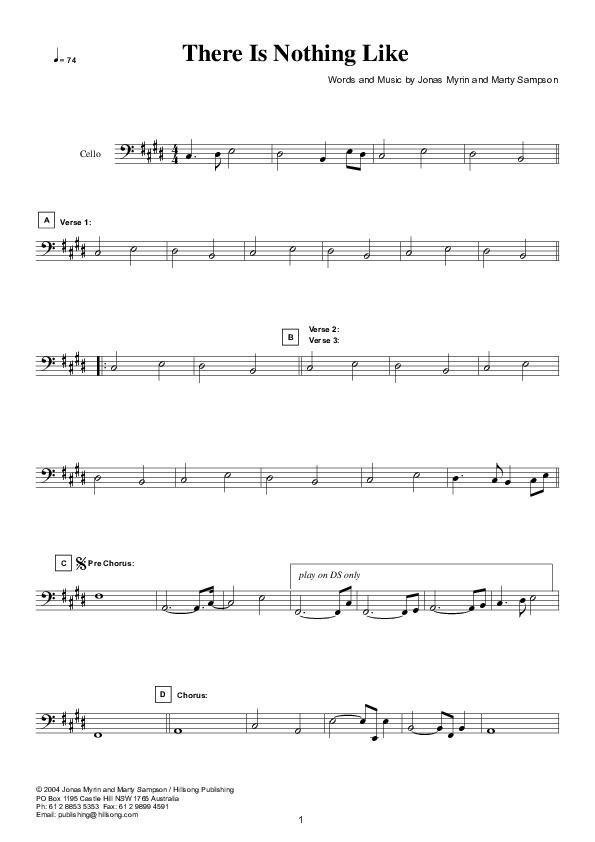 There Is Nothing Like (Instrumental) Cello (Hillsong Worship)