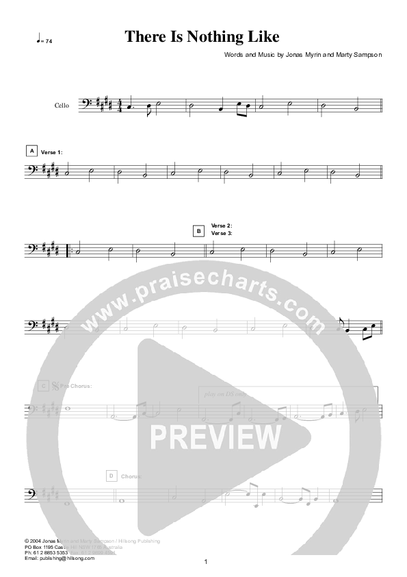 There Is Nothing Like (Instrumental) Cello (Hillsong Worship)