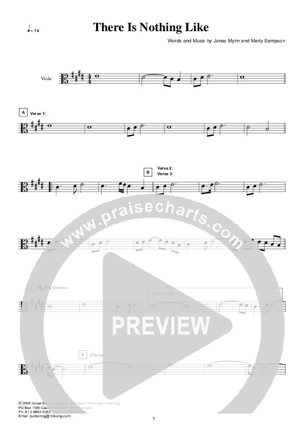 There Is Nothing Like (Instrumental) Viola (Hillsong Worship)