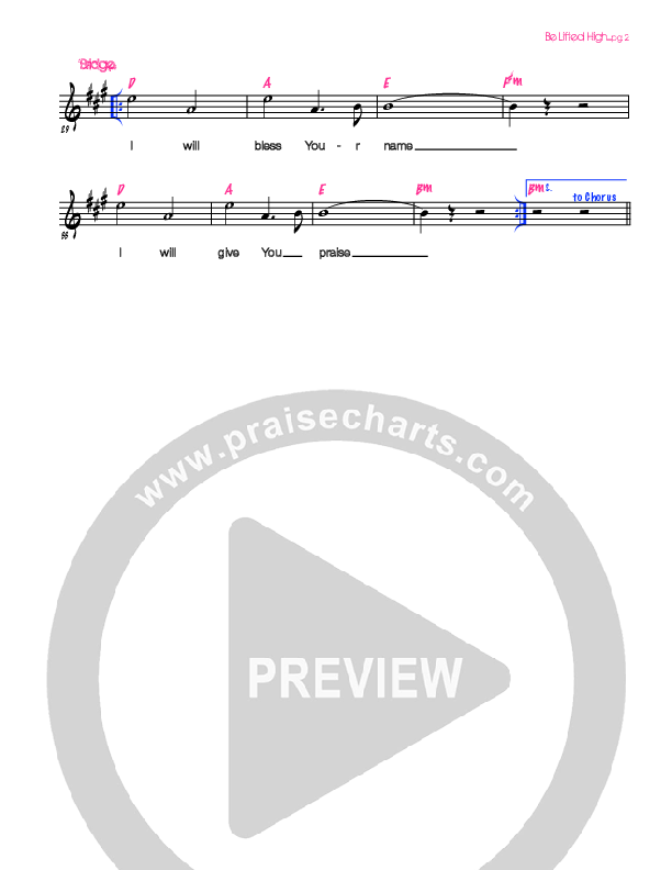 Be Lifted High Lead Sheet (Generation Unleashed)