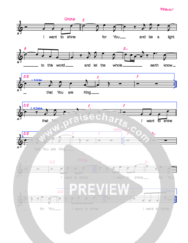 Shine Lead Sheet (Generation Unleashed)