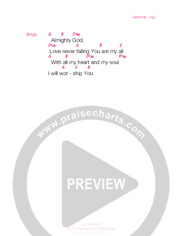 Carried Me Chords & Lyrics (Generation Unleashed)